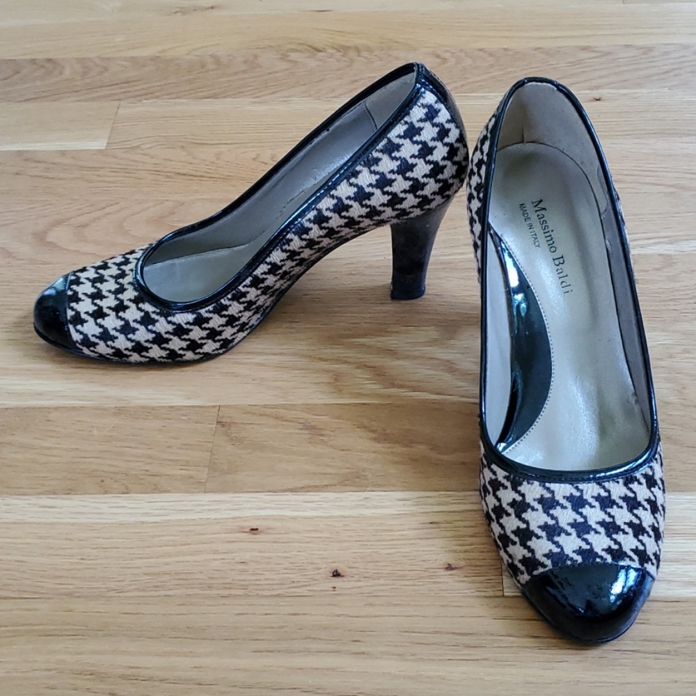 Massimo Baldi Italian Houndstooth Pumps
